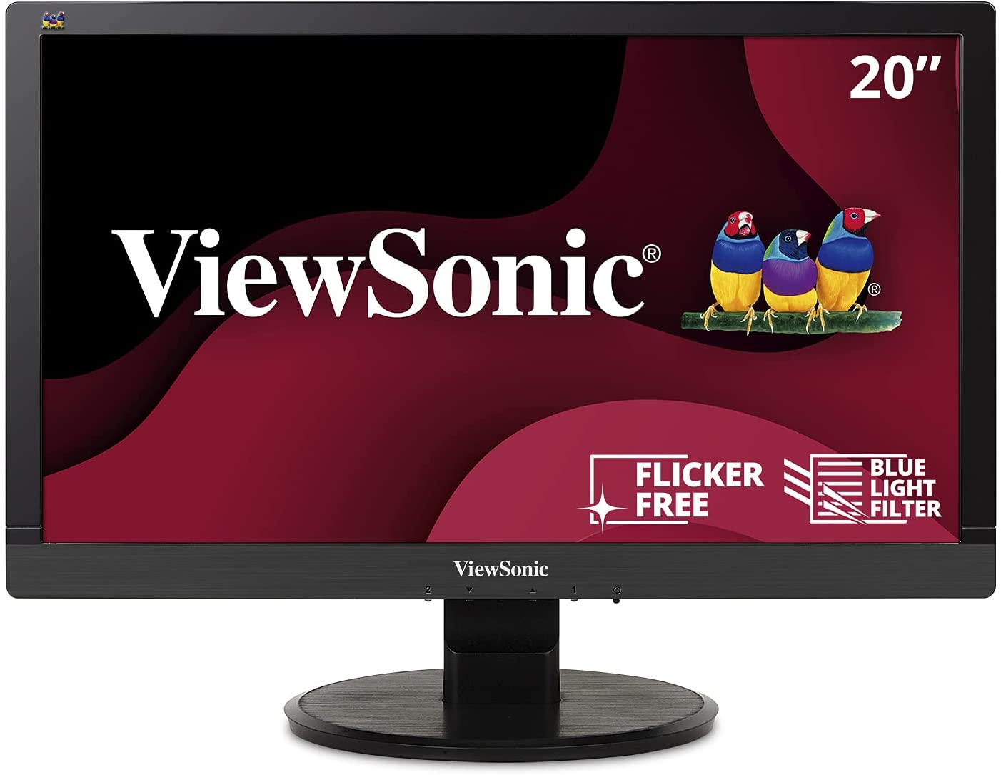 ViewSonic VA2055SA 20 Inch 1080p LED Monitor with VGA Input and Enhanced Viewing Comfort